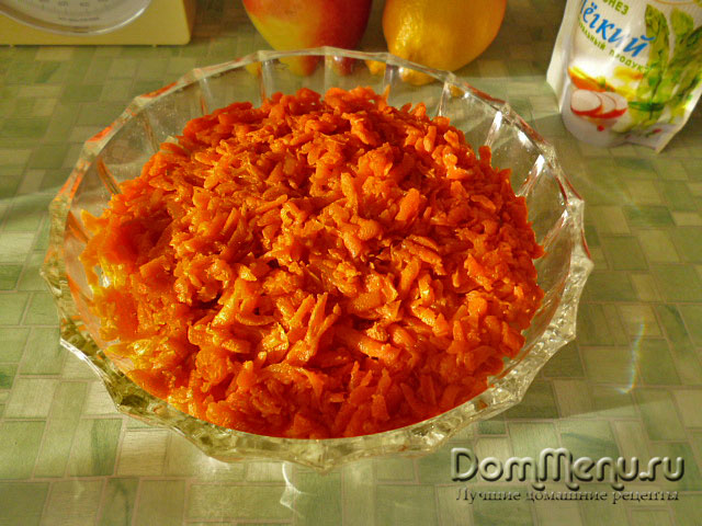 4 слой тертая вареная морковь