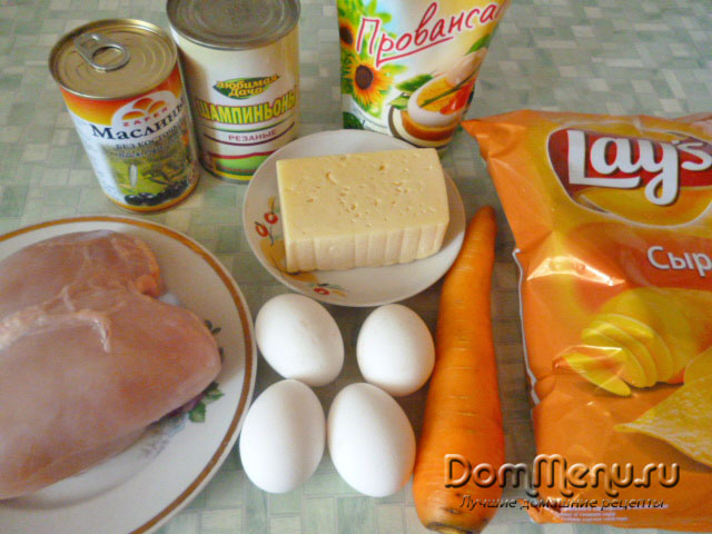 Салат «Ежик» рецепт с фото с курицей и морковью